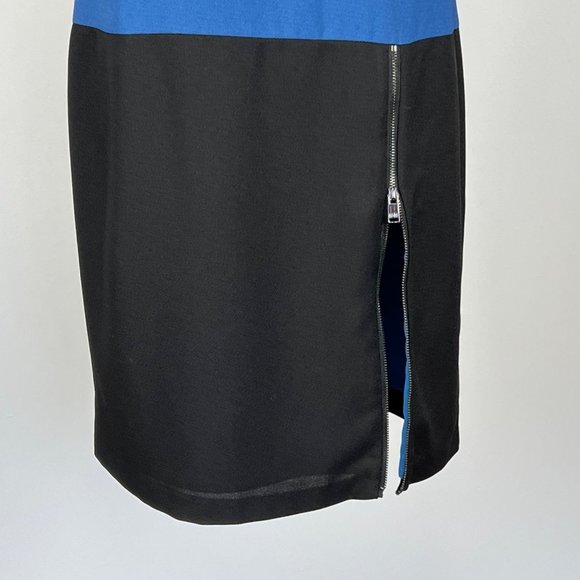 Marc New York Zipper Skirt Colorblock Dress Blue Black Andrew Marc size 6 - Picture 6 of 14